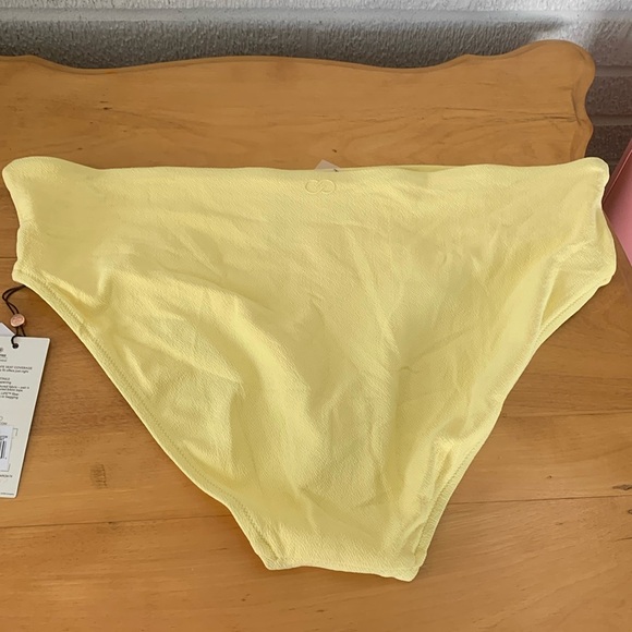 Calia by Carrie Underwood yellow XL swim bottoms mid rise moderate coverage NWT - Picture 6 of 7